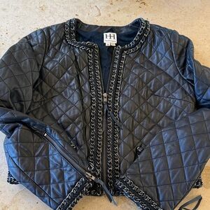 Haute Hippie Black Quilted leather Jacket